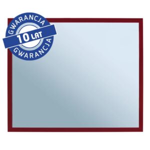 Lustro w ramie metalowej - czerwonej MERIDA STELLA RED LINE, 50 x 60 cm