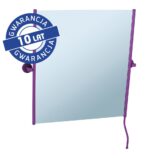 Lustro uchylne w oprawie fioletowej matowej z uchwytem ułatwiającym regulację kąta nachylenia MERIDA STELLA VIOLET LINE, 50 x 60 cm