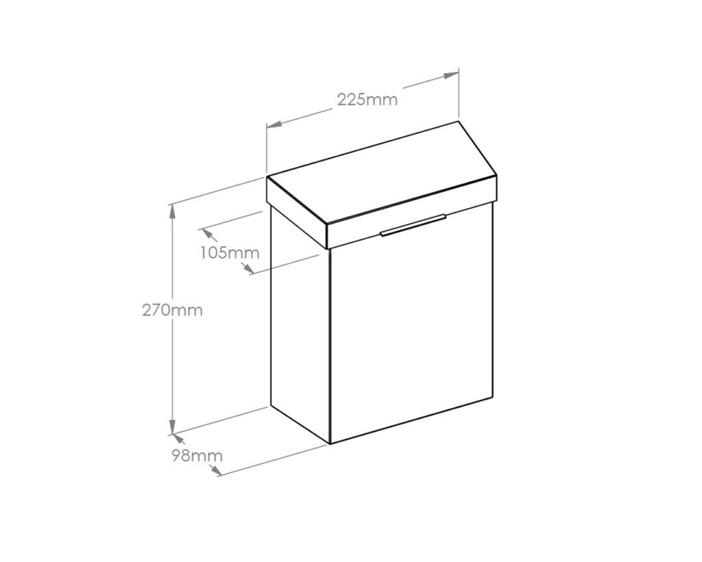 Kosz do damskich toalet MERIDA STELLA SILK GREY LINE 4,5 l, szary jedwabisty
