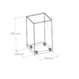 Kosz podblatowy na kółkach MERIDA STELLA WHITE LINE, pojemność 60 l, biały