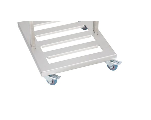 Stelaż na worki na kółkach, stal matowa Stelaż na worki na kółkach, stal matowa