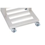 Stelaż na worki na kółkach, stal matowa