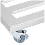 Stelaż na worki na kółkach, stal matowa