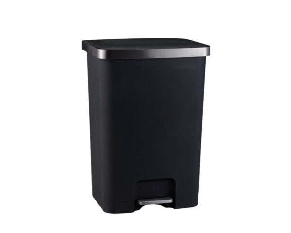 Kosz pedałowy HANA, pojemność 70 l, tworzywo sztuczne, czarny Kosz pedałowy HANA, pojemność 70 l, tworzywo sztuczne, czarny