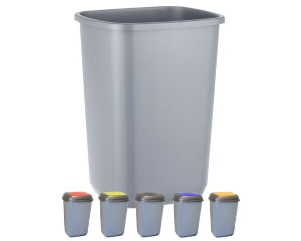 Kosz Quatro poj. 45 l, kolor srebrny Kosz Quatro poj. 45 l, kolor srebrny