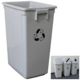 Kosz z tworzywa do segregacji odpadów duży, o pojemności 60 l