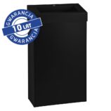 Kosz na odpady otwarty MERIDA STELLA SLIM BLACK LINE, pojemność 27 l, czarny