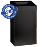 Kosz na odpady otwarty MERIDA STELLA BLACK LINE, pojemność 45 l, czarny