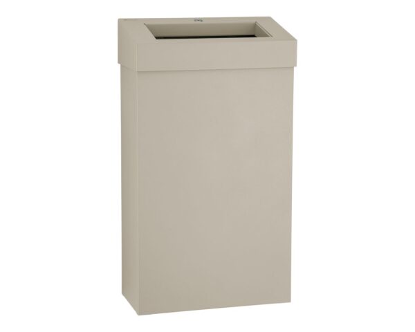 Kosz na odpady otwarty MERIDA STELLA SLIM SILK GREY LINE, pojemność 27 l, szary jedwabisty Kosz na odpady otwarty MERIDA STELLA SLIM SILK GREY LINE, pojemność 27 l, szary jedwabisty