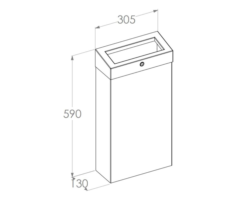 Kosz na odpady otwarty MERIDA STELLA SLIM BLACK LINE COMBO, pojemność 15 l, czarny