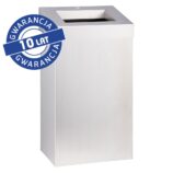 Kosz na odpady otwarty MERIDA STELLA, pojemność 45 l, stal matowa