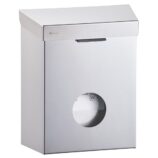 Kosz do damskich toalet MERIDA STELLA z podajnikiem torebek higienicznych, pojemność 4,4 l, stal matowa