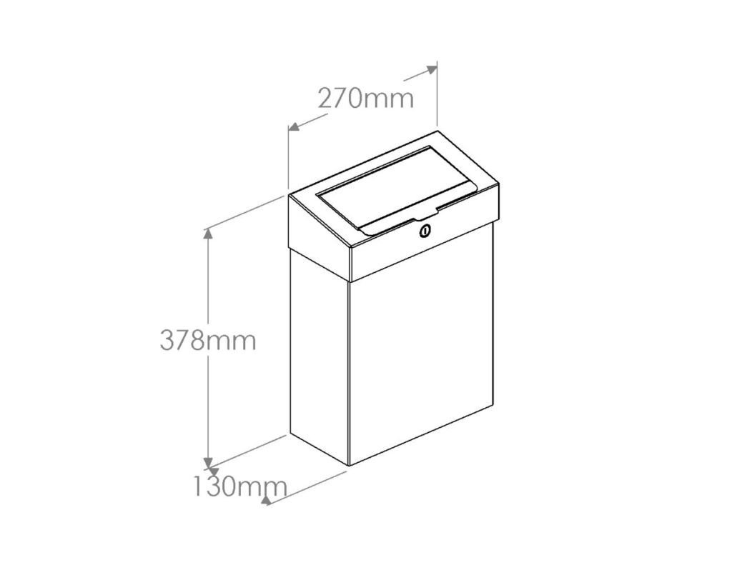 Kosz do damskich toalet MERIDA STELLA, pojemność 10 l, stal matowa