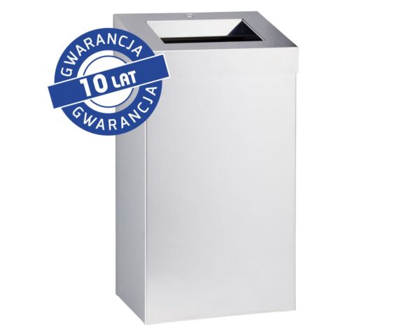 Kosz na odpady otwarty MERIDA STELLA pojemność 45 l, stal polerowana