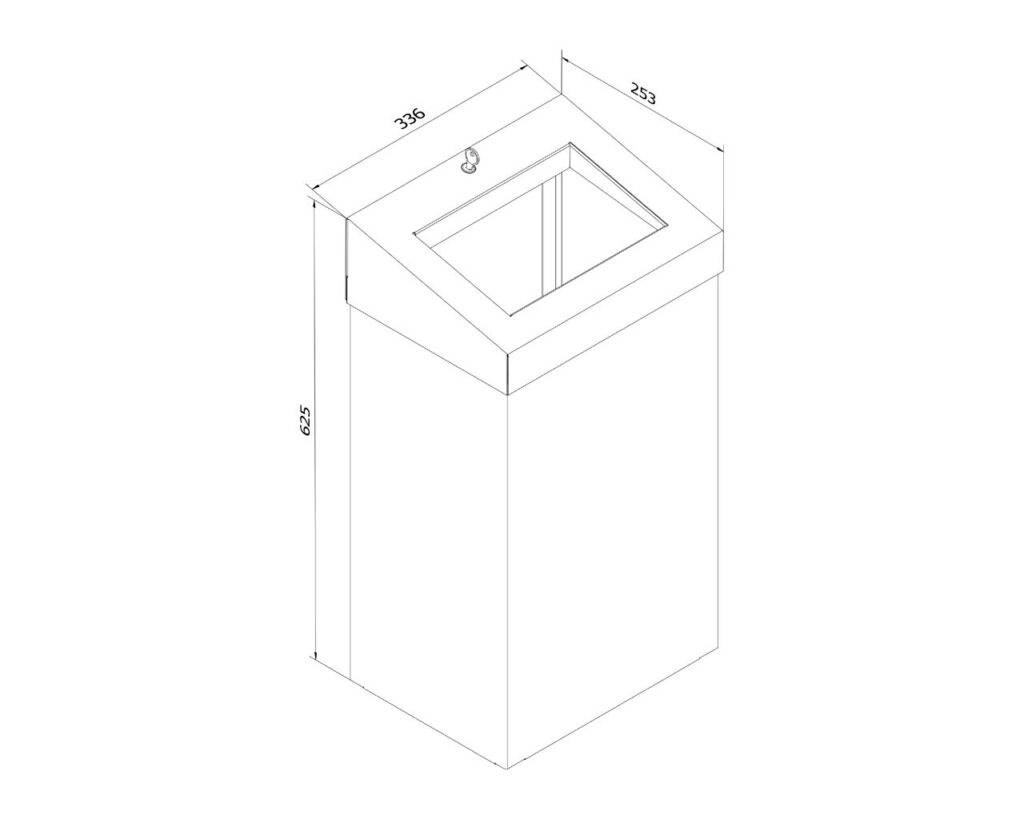 Kosz na odpady otwarty MERIDA STELLA BLUE LINE, pojemność 45 l, niebieski
