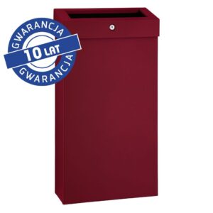 Kosz na odpady otwarty MERIDA STELLA SLIM RED LINE COMBO, pojemność 15 l, czerwony