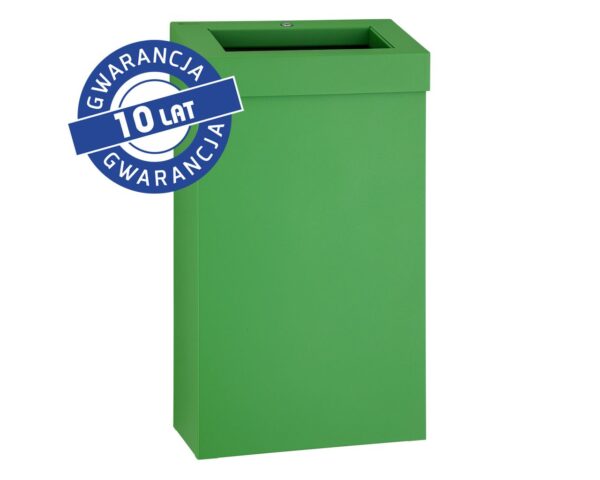 Kosz na odpady otwarty MERIDA STELLA SLIM GREEN LINE, pojemność 27 l, zielony