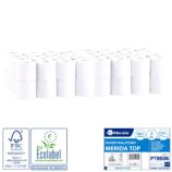 Papier toaletowy MERIDA TOP, biały, średnica 10,5 cm, długość 27,5 m, dwuwarstwowy, worek 64 szt., ECOLABEL