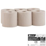 Ręczniki papierowe w roli MERIDA ECONOMY MAXI, szare, jednowarstwowe, długość 135 m, opakowanie 6 rolek