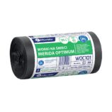 Worki na śmieci MERIDA OPTIMUM, 50 x 60 cm, pojemność 35 l, rolka 50 szt., CZARNE, HDPE/LDPE