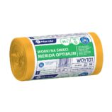 Worki na śmieci MERIDA OPTIMUM, 50 x 60 cm, pojemność 35 l, rolka 50 szt., ŻÓŁTE, HDPE/LDPE