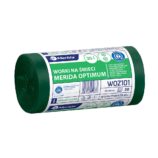 Worki na śmieci MERIDA OPTIMUM, 50 x 60 cm, pojemność 35 l, rolka 50 szt., ZIELONE, HDPE/LDPE