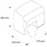 Suszarka do rąk MERIDA SANIFLOW PLUS, stal polerowana
