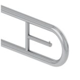 Poręcz uchylna łukowa 600 mm, z uchwytem na papier toaletowy