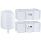 Pojemnik na ręczniki w roli MERIDA HARMONY za 50 zł netto przy zakupie 2 opakowań ręczników w roli MERIDA ECONOMY CENTER PULL MAXI REB701 (12 x 320 m = 3 840 m)