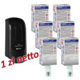 Dozownik płynu dezynfekcyjnego MERIDA ONE czarny za 1 zł netto przy zakupie 6 wkładów z płynem MERIDA POLANA DDR+