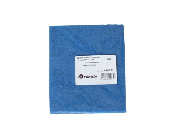 Czyścik kuchenny szorstki niebieski, 15 x 13 cm, paczka 3 szt.