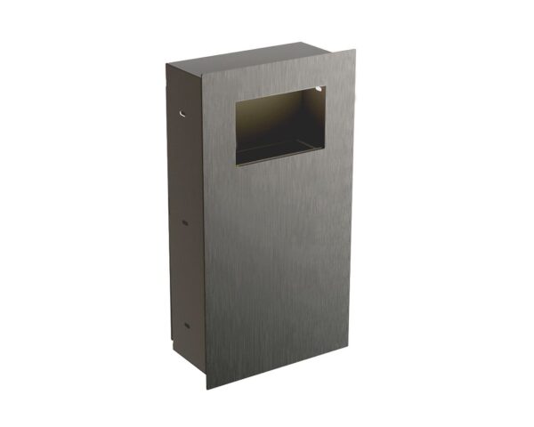 Wnękowy kosz na odpady, otwarty MERIDA DRAGON, stal matowa