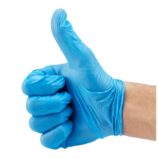 Rękawice winylowo - nitrylowe, niebieskie, rozmiar S, opakowanie 100 szt.