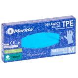 Rękawice elastomerowe TPE, niebieskie, rozmiar M, opakowanie 100 szt.