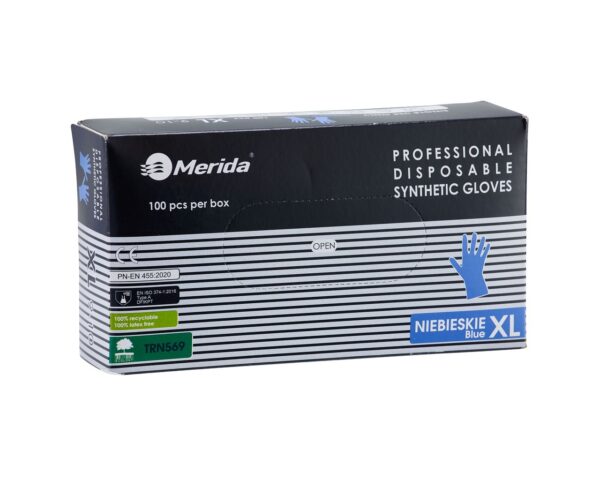 Rękawice winylowo - nitrylowe, niebieskie, rozmiar XL, opakowanie 100 szt. Rękawice winylowo - nitrylowe, niebieskie, rozmiar XL, opakowanie 100 szt.