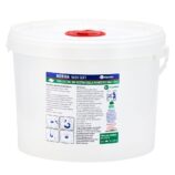 Chusteczki nasączone do dezynfekcji rąk i powierzchni MERIDA VADO SOFT, bezalkoholowe, wiadro 10 l, rolka 122,36 m, 322 listki