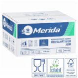 Ręczniki papierowe MERIDA OPTIMUM SLIM, białe, dwuwarstwowe, 2700 szt., ECOLABEL