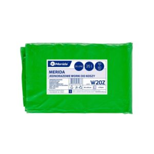 Worki na śmieci MERIDA CLASSIC, 50 x 60 cm, pojemność 35 l, paczka 50 szt., ZIELONE, LDPE