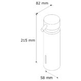 Dozownik mydła w płynie mocowany do ściany, poj. 220 ml, MOSIĄDZ CHROMOWANY MATOWY