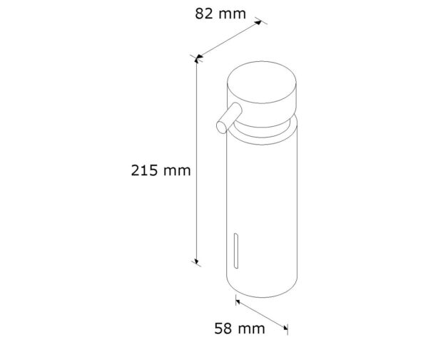 Dozownik mydła w płynie mocowany do ściany, poj. 220 ml, MOSIĄDZ CHROMOWANY MATOWY Dozownik mydła w płynie mocowany do ściany, poj. 220 ml, MOSIĄDZ CHROMOWANY MATOWY