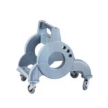 Wózek serwisowy do sprzątania, jednowiadrowy, wiadro 15 l, kuweta 8 l, prosta rączka, żółta prasa